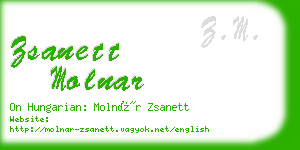 zsanett molnar business card